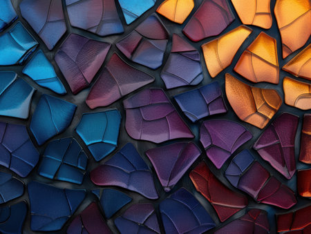 Vibrant Stained Glass Mosaic Patternの素材