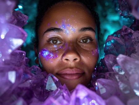 Sparkling crystal faceの素材