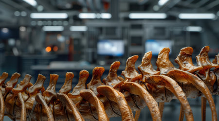 Close-up of dried mushrooms on displayの素材