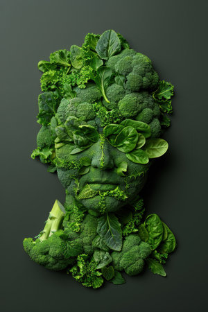 Assortment of fresh green leafy vegetablesの素材