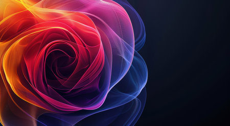 Vibrant abstract rose flowerの素材