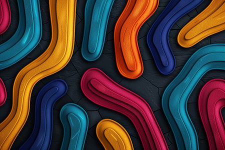 Vibrant abstract background with colorful shapesの素材