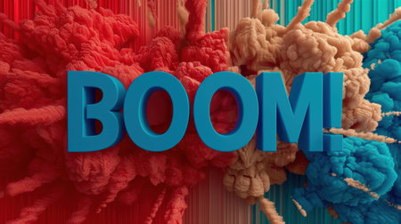 Colorful abstract boom explosion backgroundの素材