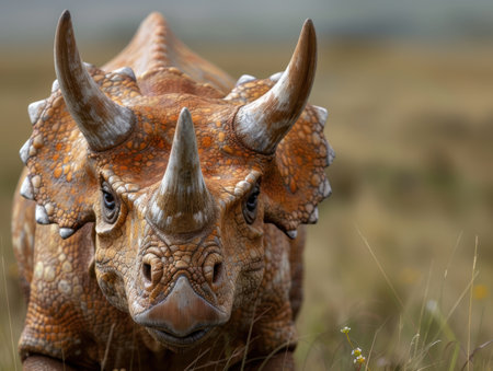 Closeup of a Rhinoceros in the Wildの素材