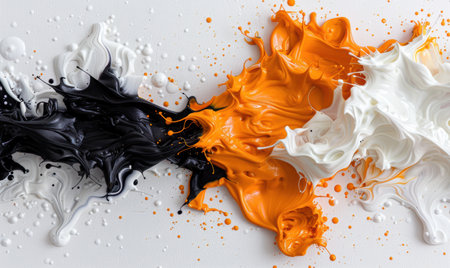 Colorful paint splatter abstract backgroundの素材