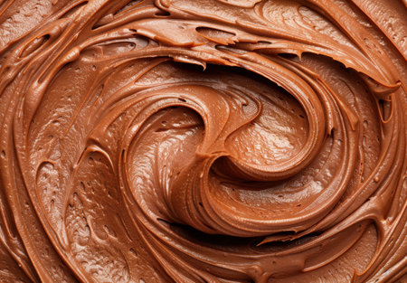 Smooth and creamy chocolate swirl textureの素材