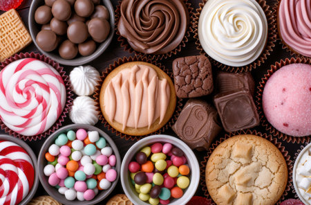 assortment of delicious sweet treatsの素材