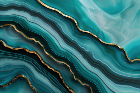 Mesmerizing Swirls of Turquoise and Goldの素材