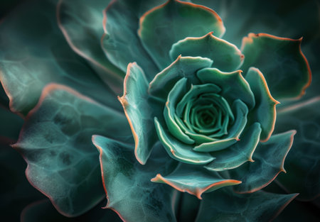 Vibrant succulent plant close-upの素材