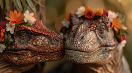 Colorful Floral Lizard Portraitの素材