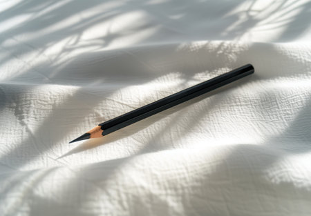 black pencil on white fabricの素材