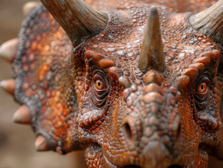 Closeup of a colorful chameleon with intricate skin textureの素材