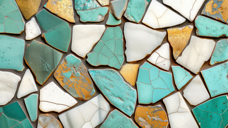 Broken ceramic tile mosaic patternの素材