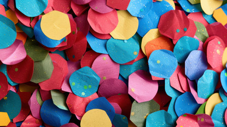 Colorful abstract paper confetti backgroundの素材