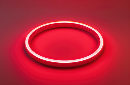 Vibrant red circular frameの素材