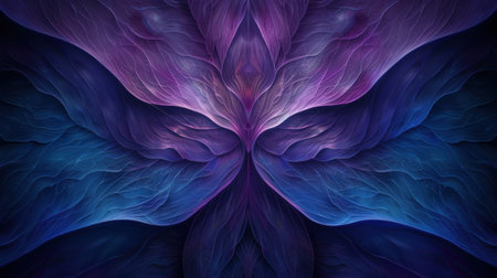 Vibrant abstract fractal pattern in purple and blueの素材