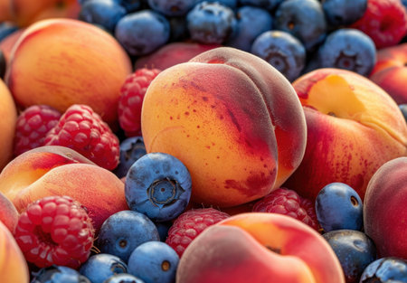 Assortment of fresh ripe fruitsの素材