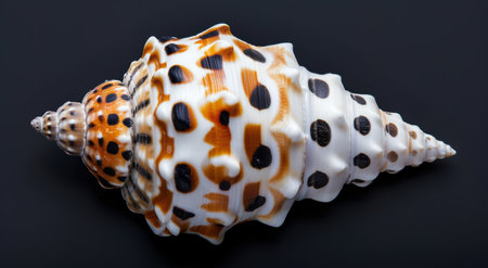 Intricate seashell pattern with vibrant colorsの素材