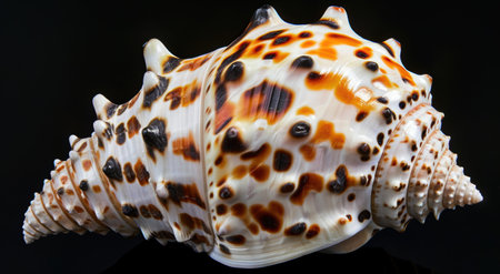 Intricate seashell with vibrant patternsの素材