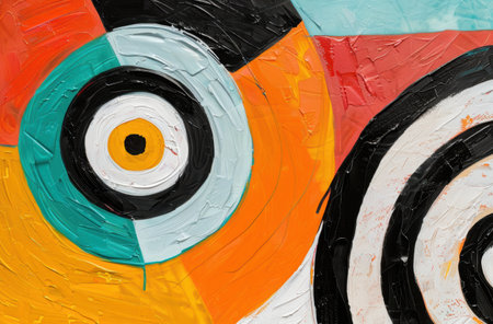 Vibrant abstract art with bold colors and shapesの素材