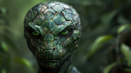 Mysterious creature with reptilian featuresの素材