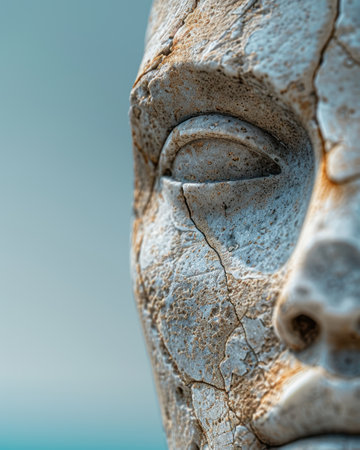 Closeup of weathered rock surface with natural patternsの素材