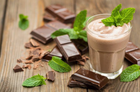 Refreshing chocolate mint smoothieの素材