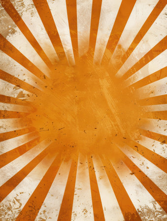Vibrant orange sunburst patternの素材