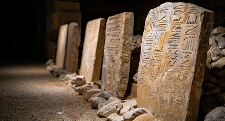 ancient egyptian hieroglyphic stone tabletsの素材