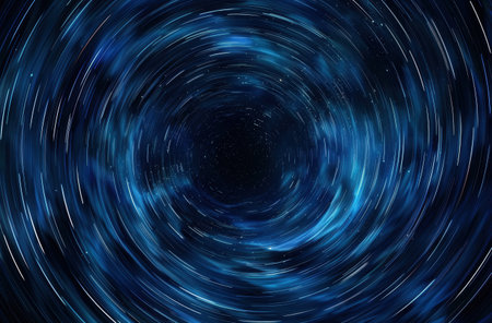 abstract swirling blue galaxy backgroundの素材