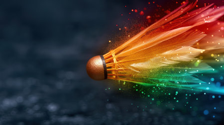 Colorful abstract feather with sparkling light effectの素材