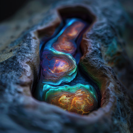 Vibrant Agate Geode Closeupの素材