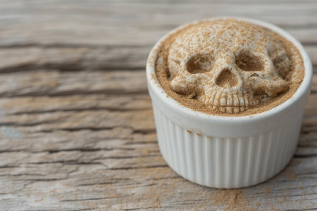 Spooky skull-shaped coffeeの素材
