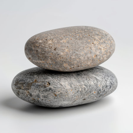 Stacked smooth river rocksの素材