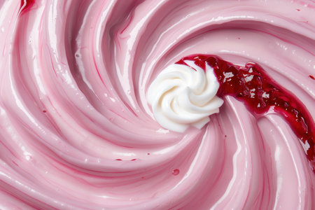 Swirling pink and white dessertの素材