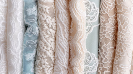 Assortment of delicate lace fabricsの素材