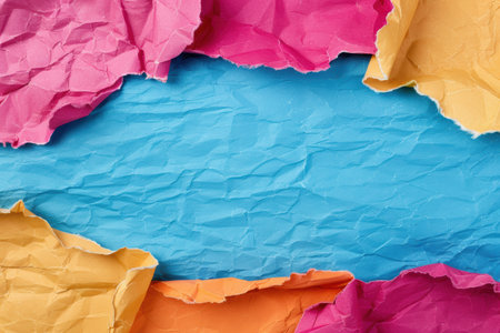 Vibrant crumpled paper texture backgroundの素材