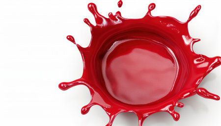 Vibrant red paint splashの素材