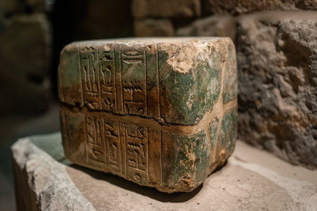 Ancient Egyptian hieroglyphic stone tabletの素材