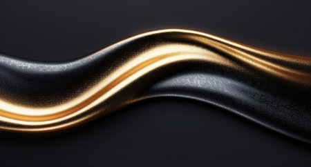 Flowing metallic abstract backgroundの素材