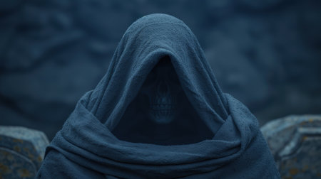 Hooded figure in the darkの素材