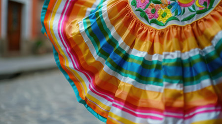 Colorful traditional mexican dressの素材
