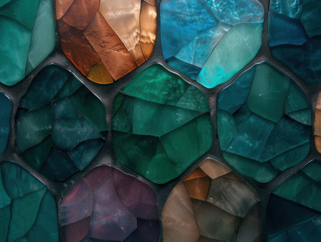 Vibrant gemstone mosaic patternの素材