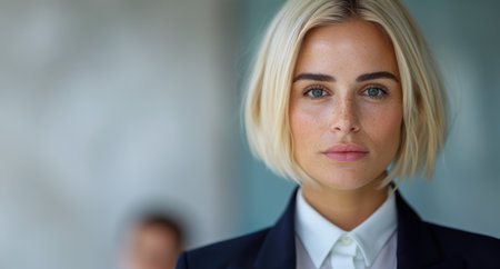 Confident business woman with blonde hairの素材