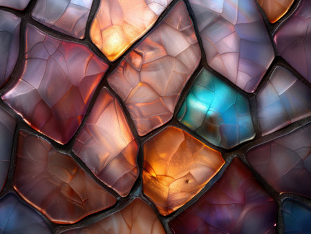 Vibrant Stained Glass Mosaic Textureの素材