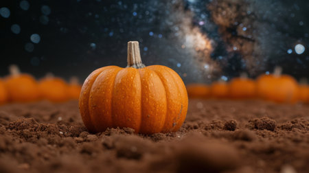 Autumn pumpkin in the dirtの素材