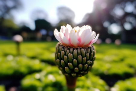 Delicate pink flower blooming in natureの素材
