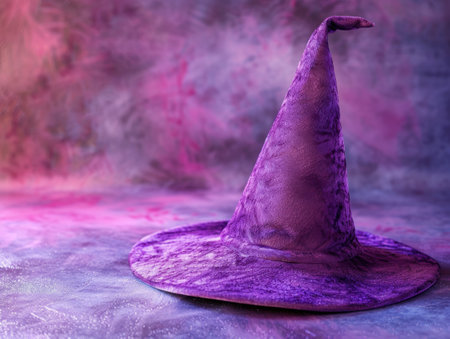 Magical witch's hat in purple hazeの素材