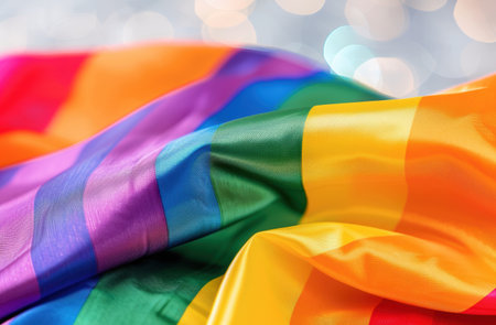 Vibrant rainbow-colored fabric textureの素材