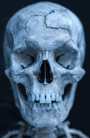 Haunting and Detailed Skull Closeupの素材